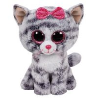 Ty Beanie Boo's pluche kat 15cm grijs   - - thumbnail