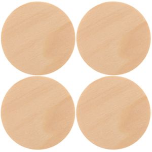 4x Houten schijven/cirkels 9 cm hobby/knutselmateriaal