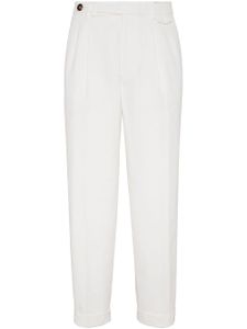 Brunello Cucinelli pantalon à coupe fuselée - Blanc