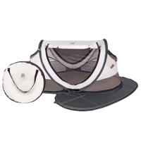 Deryan Baby Luxe reisbed met matras vanaf de geboorte tot 4,5 jaar - Pop Up babybed babytent in 2 Seconden opgezet - incl. klamboe & reistas - 136x84x62cm (Cream)