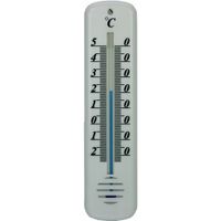 Thermometer buiten - wit - kunststof - 14 cm