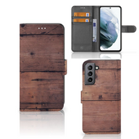 Samsung Galaxy S21 FE Book Style Case Old Wood - thumbnail