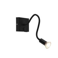 QAZQA Moderne flexibele wandlamp USB zwart - Zeno - thumbnail