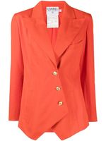 CHANEL Pre-Owned blazer à boutonnière décalée (années 1990-2000) - Rouge