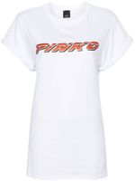 PINKO t-shirt à logo strassé - Blanc