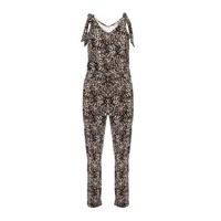 Geisha jumpsuit met panterprint bruin