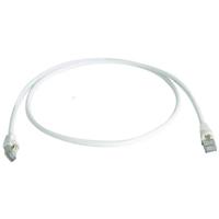 Telegärtner L00004A0071 RJ45 Netwerkkabel, patchkabel CAT 6A S/FTP 7.50 m Wit Vlambestendig, Snagless, Pair afscherming, Afgeschermd (dubbel), Halogeenvrij, UL