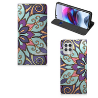 Motorola Moto G100 Smart Cover Purple Flower