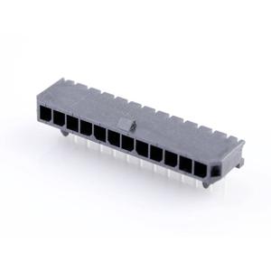 Molex 436501202 Male header, inbouw (standaard) Totaal aantal polen: 12 Rastermaat: 3.00 mm Inhoud: 1 stuk(s) Tray