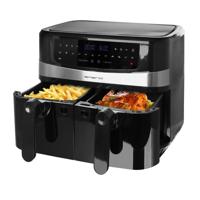 Emerio AF-126672.4 friteuse Dubbel 9 l Vrijstaand 2400 W Heteluchtfriteuse Zwart - thumbnail