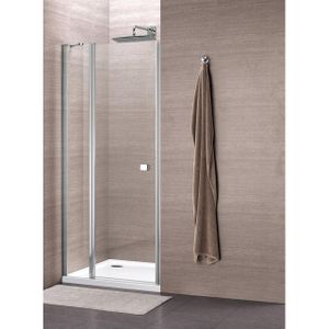 Royal Plaza Hendra draaideur 90x195cm met vast paneel chroom profiel helder glas met Clean coating 55848