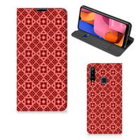 Samsung Galaxy A20s Hoesje met Magneet Batik Rood