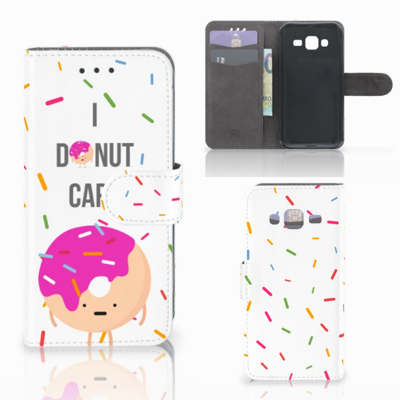 Samsung Galaxy J3 2016 Book Cover Donut Roze Samsung Galaxy J3 2016 Book Cover Donut Roze