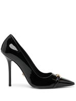 Versace escarpins en cuir à fini verni 110 mm - Noir