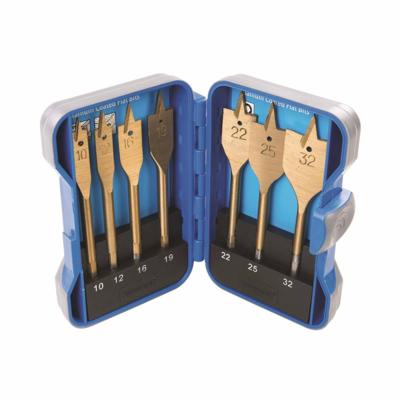 Silverline Speedboren - Vlinderboren met Titanium Coating - Ø 10 t/m 32 mm - 7 delig Silverline Speedboren - Vlinderboren met Titanium Coating - Ø 10 t/m 32 mm - 7 delig