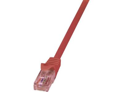 LogiLink CQ2064U RJ45 Netwerkkabel, patchkabel CAT 6 U/UTP 3.00 m Rood Vlambestendig, Snagless 1 stuk(s)