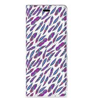 Sony Xperia 5 Hoesje met Magneet Feathers Color