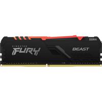 Kingston FURY Beast RGB Werkgeheugenmodule voor PC DDR4 8 GB 1 x 8 GB 3200 MHz 288-pins DIMM CL16 KF432C16BBA/8 - thumbnail