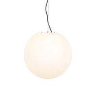 QAZQA - Moderne buiten hanglamp wit 45 cm IP44 - Nura | Buitenverlichting - Kunststof Bol - E27 Geschikt voor LED - Max. 1 x 23 Watt