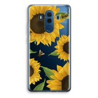 Sunflower and bees: Huawei Mate 10 Pro Transparant Hoesje - thumbnail