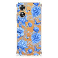 Case voor OPPO A17 Flowers Blue