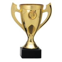 Luxe trofee/beker - goud - oren - kunststof - 18 x 9 cm - sportprijs   -