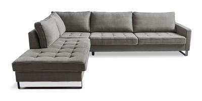 Rivièra Maison Loungebank 'West Houston' Links, Cotton, kleur Grey