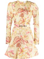 ZIMMERMANN Hibiscus floral-print minidress - Bleu - thumbnail