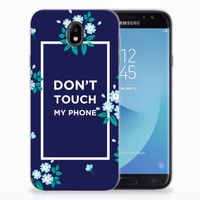 Samsung Galaxy J7 2017 | J7 Pro Silicone-hoesje Flowers Blue DTMP - thumbnail