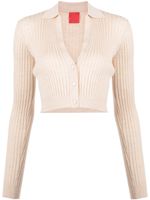 Cashmere In Love cardigan crop Callen à col v - Marron