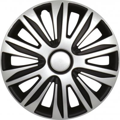 Carpoint wieldoppen Nardo 15 inch ABS zilver/zwart set van 4 S