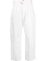 Nanushka pantalon en coton Radia à taille haute - Blanc - thumbnail