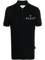 Philipp Plein polo à plaque logo - Noir - thumbnail