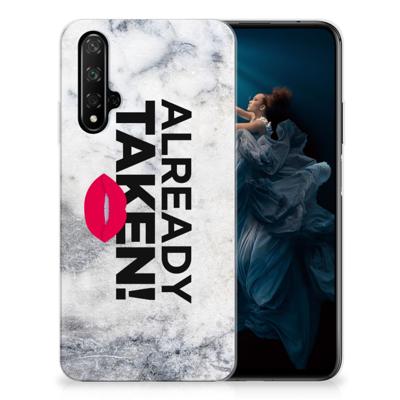 Honor 20 Siliconen hoesje met naam Already Taken White Honor 20 Siliconen hoesje met naam Already Taken White