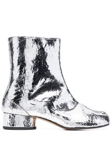 Maison Margiela bottines Tabi 30 mm à effet métallisé - Gris