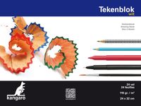 Kangaro K-5586 Tekenblok A4+ (24x32cm) 110 Gram 24 Vel Wit