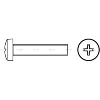 TOOLCRAFT TO-5430744 Lenscilinderschroeven M6 12 mm Kruiskop Phillips Staal Galvanisch verzinkt 1000 stuk(s)