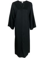 By Malene Birger robe mi-longue tissée à col fendu - Noir