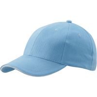 Lichtblauwe baseball cap 100% katoen voor volwassenen   - - thumbnail