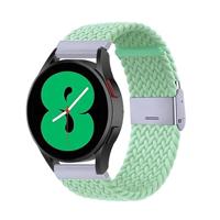 By Qubix - Compatible met Garmin Forerunner 55/245 / 645 - Braided nylon bandje - Lichtgroen - Compatible Garmin bandje - Bandbreedte: 20mm
