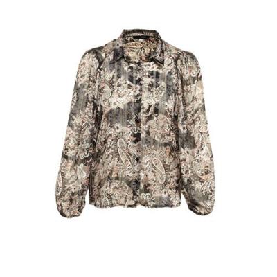 LOLALIZA blouse met all over print en glitters zwart/ecru/lichtroze LOLALIZA blouse met all over print en glitters zwart/ecru/lichtroze