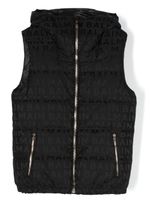 Balmain Kids gilet matelassé à motif monogrammé - Noir - thumbnail