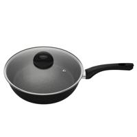 Sola Hapjespan Stonehenge - Ø 28 Cm - Zwart/wit - Inclusief Deksel