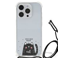 iPhone 14 Pro Stevig Bumper Hoesje Cat Good Day - thumbnail