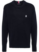 Tommy Hilfiger pull à logo brodé - Bleu