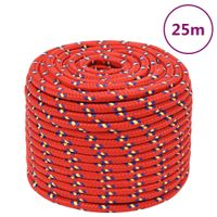 Boottouw 12 mm 25 m polypropyleen rood