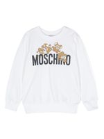 Moschino Kids sweat à logo Teddy Bear imprimé - Tons neutres