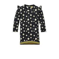 Quapi Mini gebloemde T-shirtjurk Gemma zwart/wit