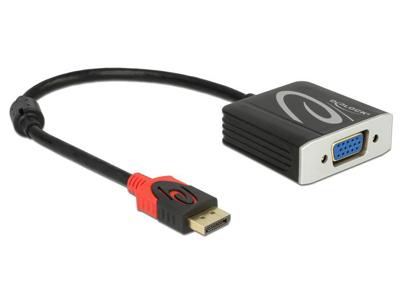 DeLOCK 62967 video kabel adapter 0,2 m DisplayPort VGA (D-Sub) Zwart