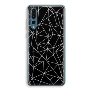 Geometrische lijnen wit: Huawei P20 Pro Transparant Hoesje